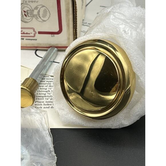 Vtg H.B. Ives Artisan Collection Single Dummy SOLID Brass Knobs W/Rose Lot Of 2 - Picture 6 of 16